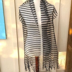 Net Scarf with Fringe New